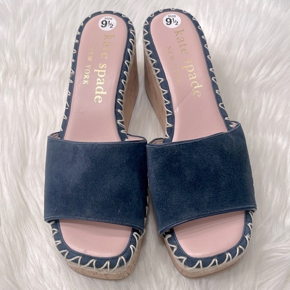 KATE SPADE Cosette Leather Wedge Sandals - Picture 2 of 12
